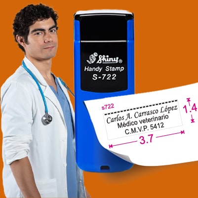 Sello de bolsillo para medico veterinario