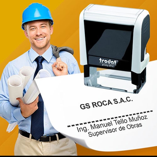 Sello para empresa Supervisor de obra