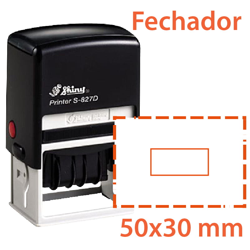 Medida de sello fechador 50x30mm shiny s-827D