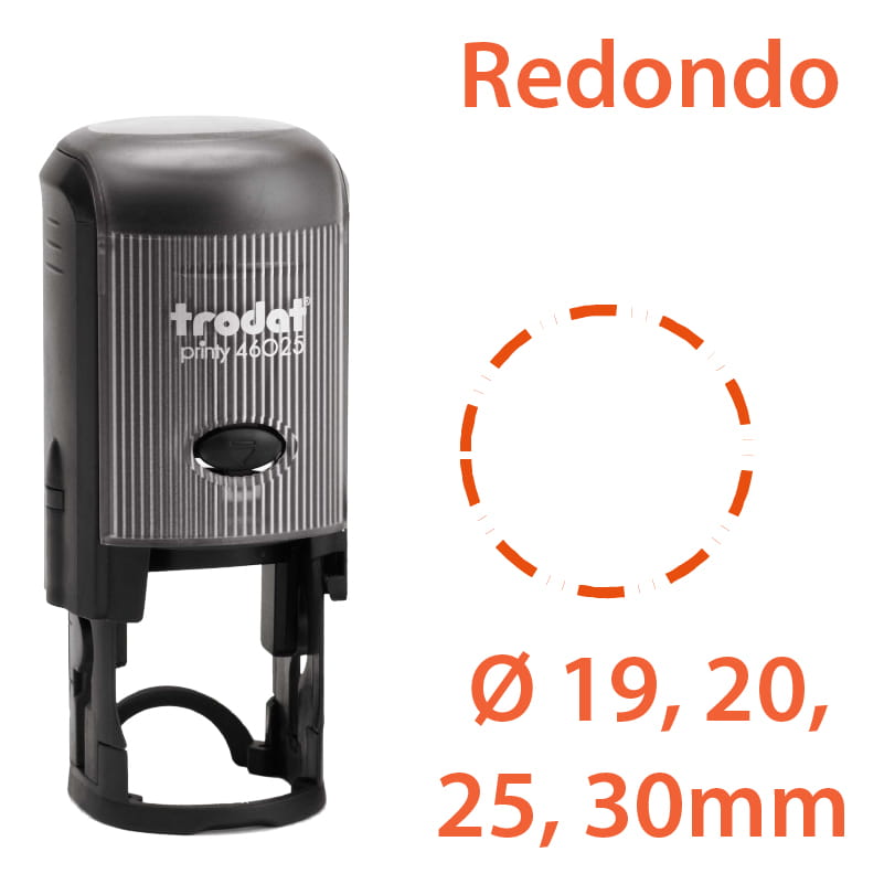 Sello redondo de 19, 20, 25, 30mm diametro trodat